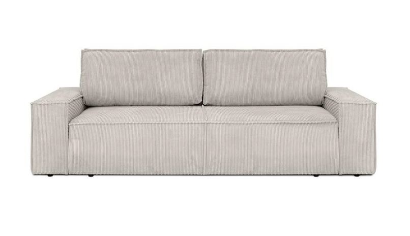 szara sztruksowa sofa pillow s funkcja spania i z pojmnikiem